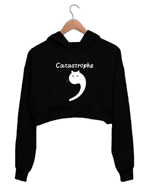 Quirkipedia CATASTROPHE Cats The classics, Womens Crop Hoodies